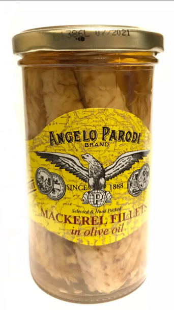 Angelo Parodi Mackerel In Olive Oil In jar 12/8.8oz #19530