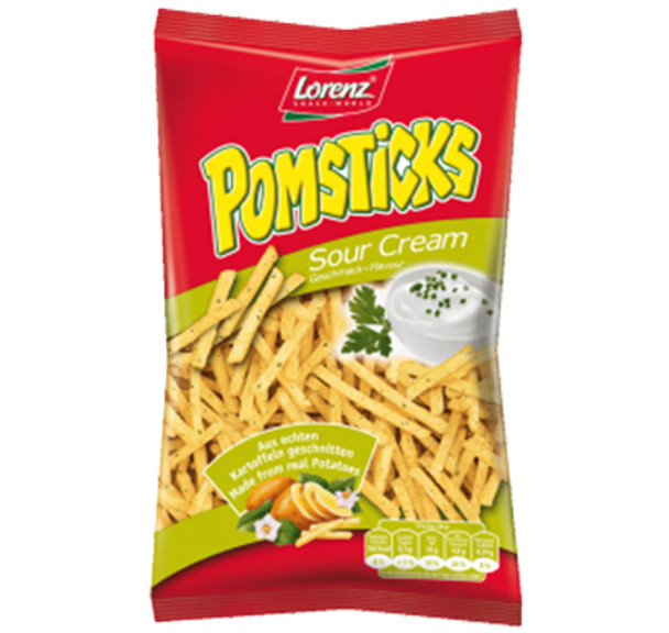 Lorenz Pomsticks Sour Cream In Bags 21/3.5oz #12132