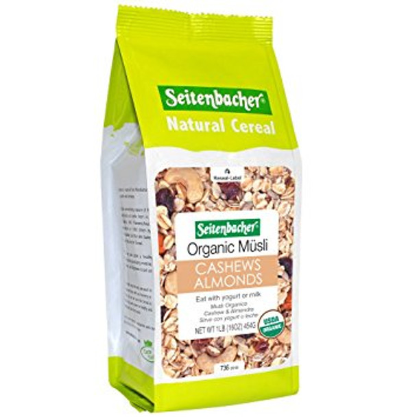 Seitenbacher Muesli SE736 Organic Cashew Almond 6/16oz #19650