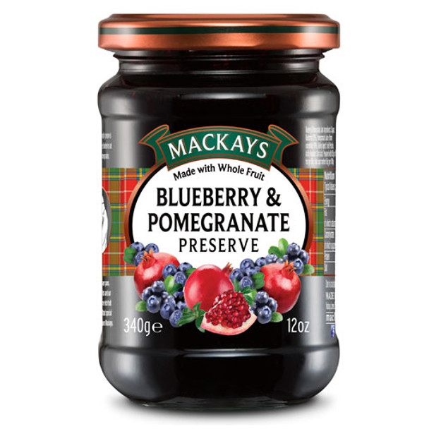 Mackays Blueberry & Pomegranate Preserve 6/12oz #19667