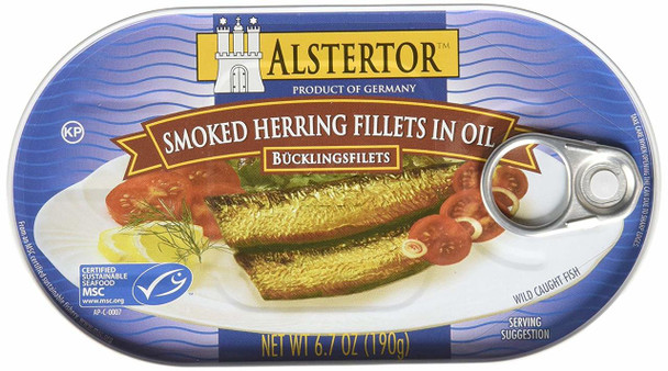 Alstertor Smoked Herring Filets In Tin 18/6.7oz #30057