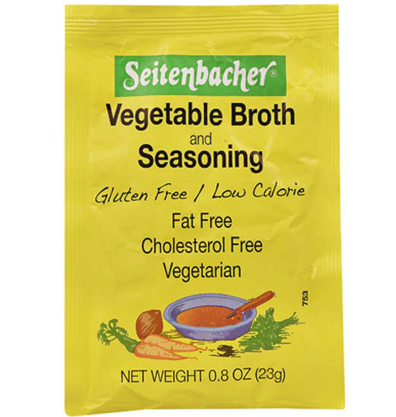 Seitenbacher Vegetable Broth & Seasoning -  Packets ( 0.80-Ounce Packages, Pack of 12) Gluten Free 12/0.8oz #19742