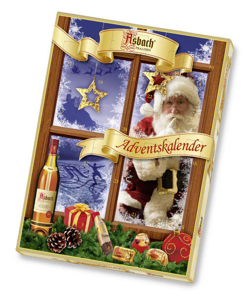 ASBACH 184232 Advent Calendars-Assorted Liqueur Chocolates  4/9.2oz  #C30665
