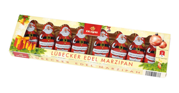 ERASMI 11848 Fine Marzipan Santa 8 Pc 21/3.5 oz  #C13475