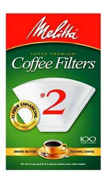 Melitta White Coffee Filters 622712 #2 ,12/100ct #12222