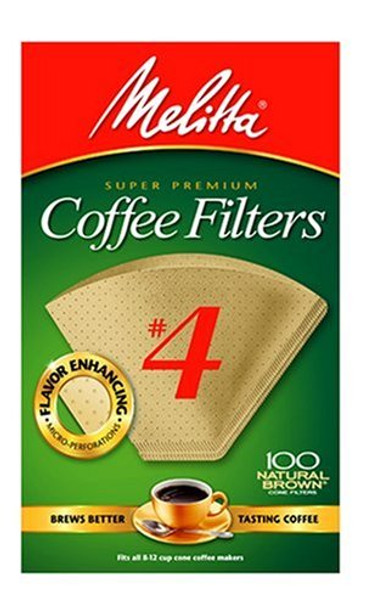Melitta Brown Coffee Filters 624602 #4,  12/100ct #12230