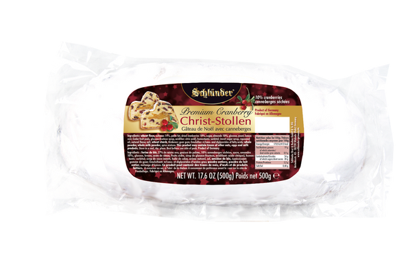 Schluender 4499 Cranberry Stollen in Cello  8/17.6oz #C19583