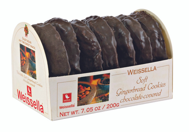 Weiss 19651 Weissella Dark Chocolate Covered Gingerbread Oblaten 30/7oz #C13548