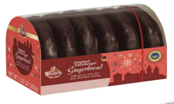 Wicklein 296012 Burggraf Oblaten Dark Choco Chocolate Covered with 14% Nuts 18/7.05oz #C12751