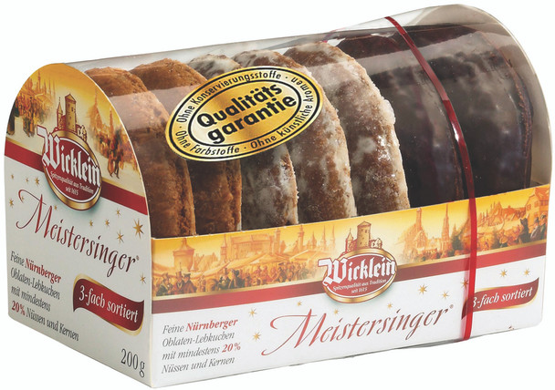 Wicklein 296701 Meistersinger Lebkuchen Asst 20% Nuts  18/7.05oz#C12743