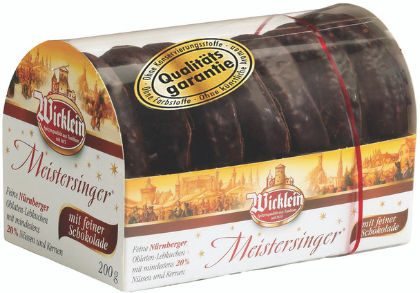 Wicklein 296703 Meistersinger Lebkuchen Chocolate 20% Nuts   18/7.05oz #C12744