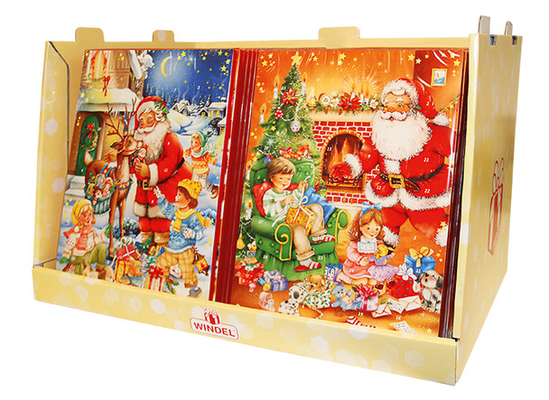 Windel 11270 Advent Chocolate Calendars in Display 2 Designs  32 each  64/1.76oz #C30652