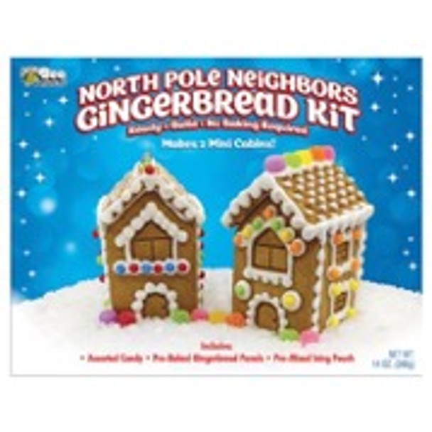 BEE 1653 Gingerbread Small Village Kit 11"X10.5"X8.25" 6/14 oz#C30672