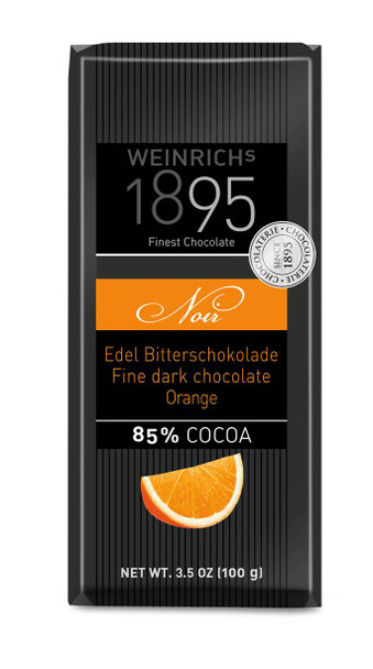 WEINRICH 2046 85% Dark Chocolate With Orange In Fine Cardboard Wrap 10/3.5 oz#30029