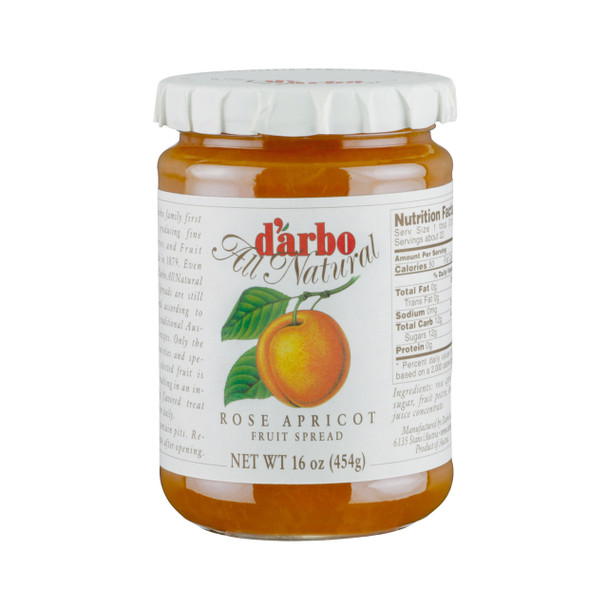 D'Arbo Preserves Apricot Fruit Spread 6/16oz #12280