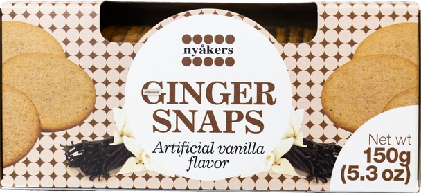 Nyakers TG143U Vanilla Gingersnaps 12/5.3 oz  #20069