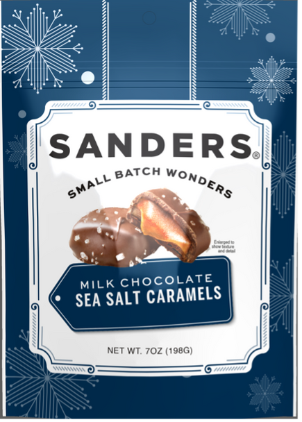 Sanders 31097 Milk Chocolate Sea Salt Caramels in Pouch 6/7oz  #C30923