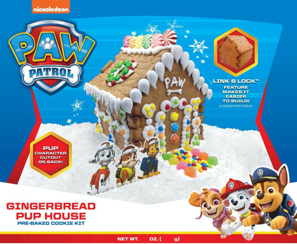 BEE 4130 Paw Patrol Gingerbread Puppy  House 12.5"x12.2"x10" 6/26oz  #C30861