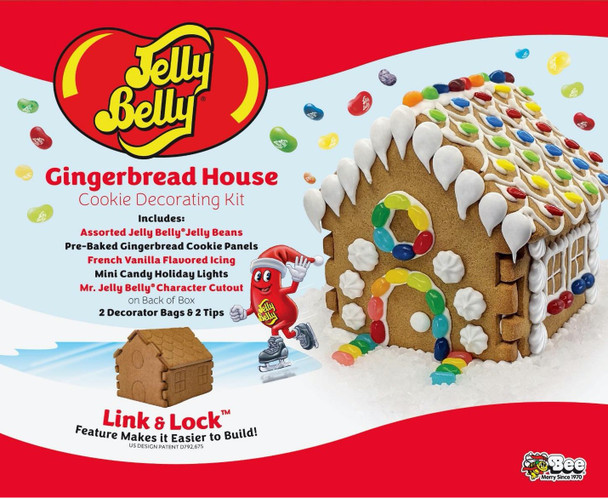 BEE 7301 Jelly Belly Gingerbread Cottage 12.5"12.25"x10   6/26oz #C30862