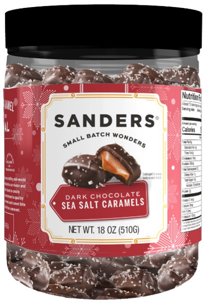 Sanders 30854 Dark Chocolate Sea Salt Caramel Holiday Tub  6/18oz #C30907