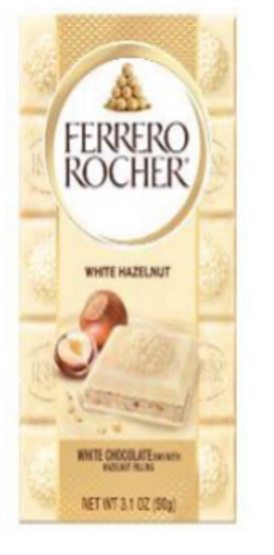 FERRERO 12528 Ferrero Rocher Bars - White Hazelnut	*new* 16/3.1 oz #C31095