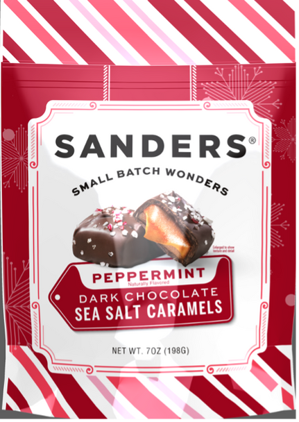 Sanders 30726 Dk Choc.Mint Caramel Candy Cane Sea Salt in  Pouch  6/7oz * 50%OFF* #S-C30924