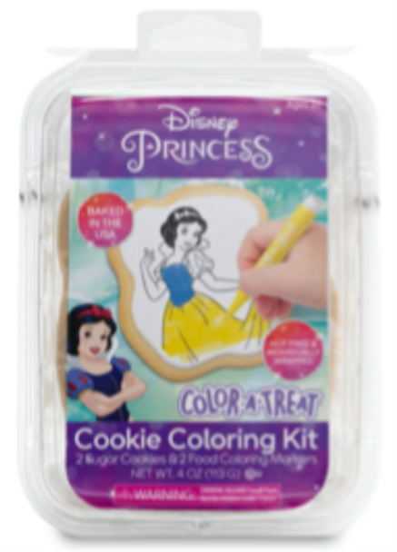 Corso 13058 Disney Princess Snow White Easter Grab-N-Go Color-A-Treat™ Cookie Coloring Kit (2 Vanilla Sugar Cookies / 2 Markers) 8/4 oz#E30605