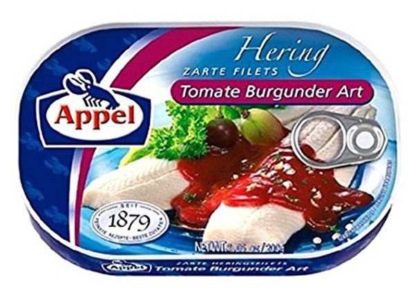 Appel Herring Fillets In Tomate Burgunder Art 10/7oz #13206