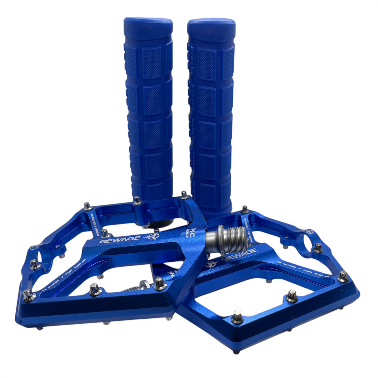 MTB / BMX Alloy Pedals + Lock On Grip Combo | Multiple Colours