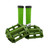 Green MZYRH 926 Bicycle Pedals Ultralight Nylon Plastic 3 Bearing Mountain Bike MTB BMX Pedals with matching grips