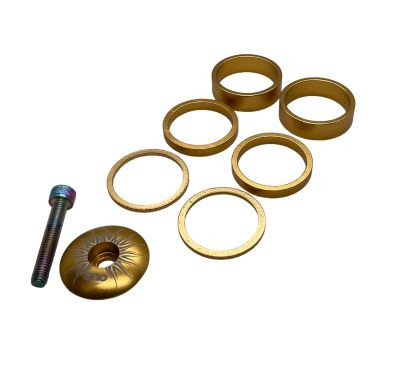 Headset Spacer and Top Cap Kit Gold expanded