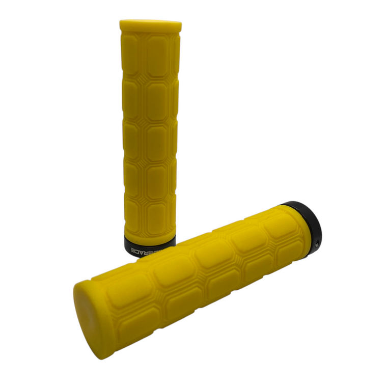 Yellow MTB BMX Single Lock Grips