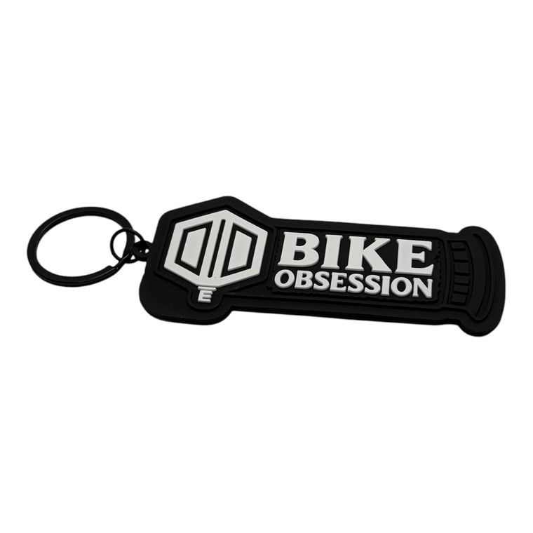 Bike Obsession MTB BMX White Keychain