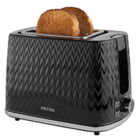 Petra 2 Scheiben Toaster – 7 Variabel Bräunungsstufen, Auftauen, Aufwärm & Abbruchfunktion, Abnehmbare Krümelschublade, 930W