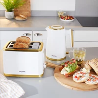 Petra 1,7L Wasserkocher, 2200W, weiß/gold