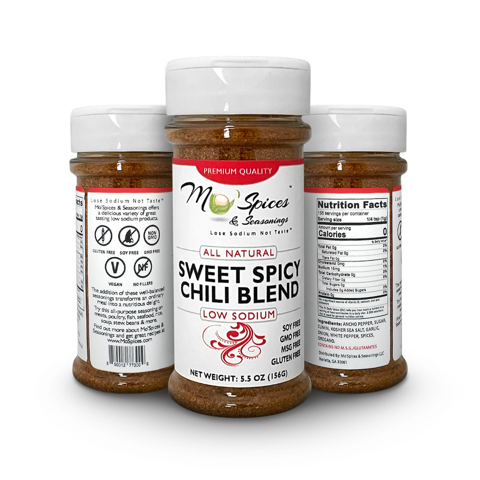 Mo'Spices Low Sodium Sweet & Spicy Chili Blend Mo'Spices & Seasonings