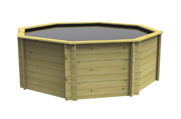 Octagonal Wooden Koi Pond - 12ft Octagonal Wooden Koi Pond - 12ft