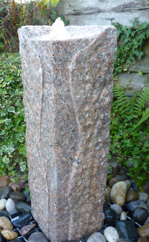 Juro Fountain Pink Granite Water Feature 65cm (includes reservoir & grid)