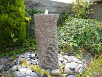 Twisted Pink Granite Water Feature 60cm