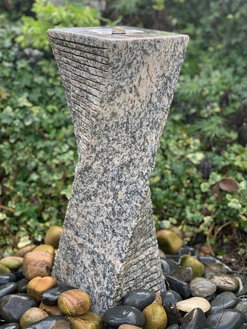 Twisted Grey Granite Water Feature 60cm