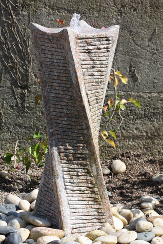 2335 Bali Twisted Pinky Granite Water Feature 75cm (includes reservoir & grid)