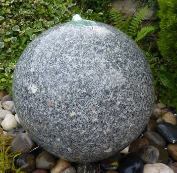 Grey Granite Flamed Sphere 35cm Diameter (includes reservoir & grid)