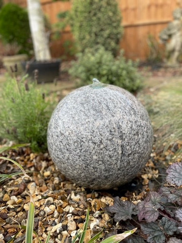 Polished Sphere Granite Grey 35cm Ø