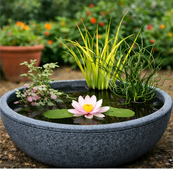 pond pot with lily