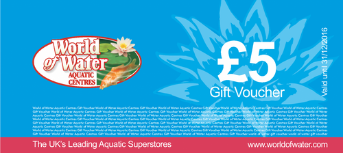 £5 World of Water Gift Voucher Online or Instore