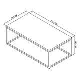 Renzo Zinc & Dark Grey Coffee Table