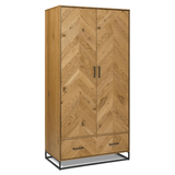 Riva Rustic Oak Double Wardrobe