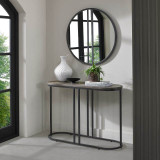 Monroe Silver Grey Circular Wall Mirror