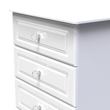 Balmoral 4 Drawer Midi Chest in White Gloss & White