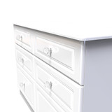 Balmoral 6 Drawer Midi Chest in White Gloss & White